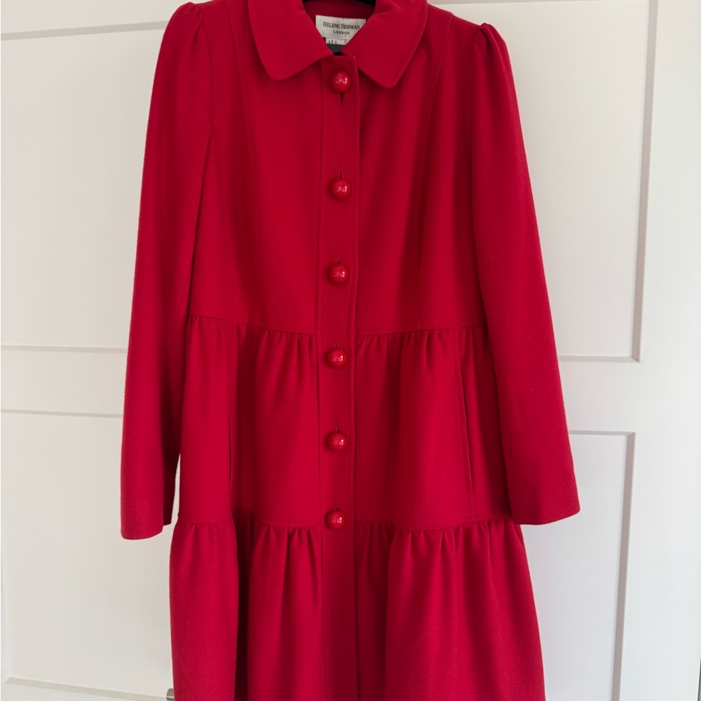 Helene Berman Vibrant Red Coat
